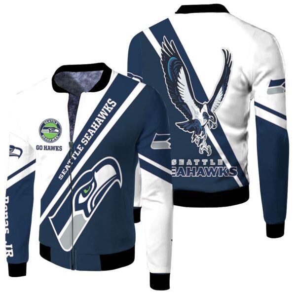 Seatle-hawks-Blue-and-White-Jacket