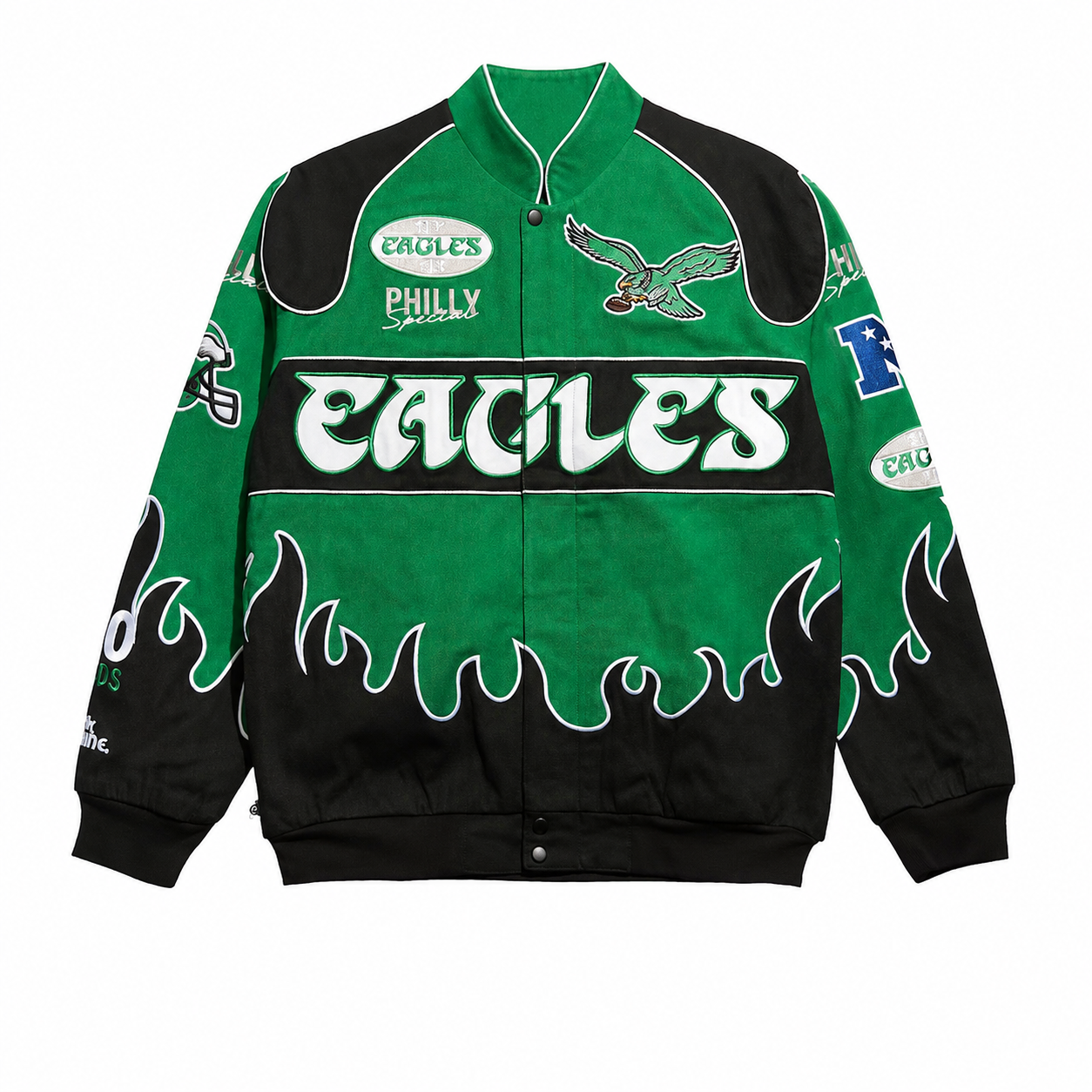 philadelphia-eagles-mens-kelly-green-premium-full-snap-jacket-front